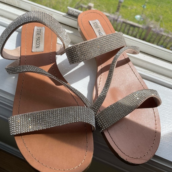 Steve Madden Rhinestone Sandals, Women’s 7.5, PERFECT CONDITION - Picture 1 of 4